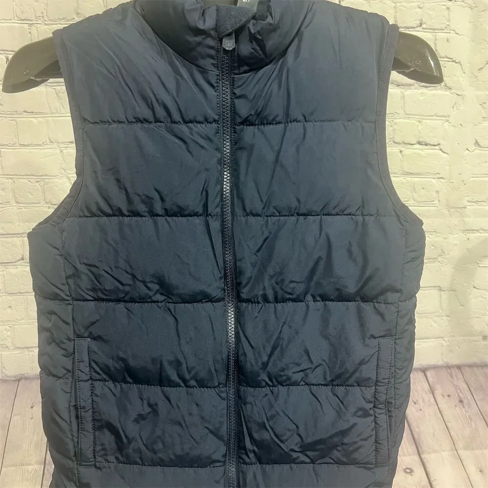 Gap Kids Puffer Vest M Navy Blue Winter Casual Unisex Sleeveless